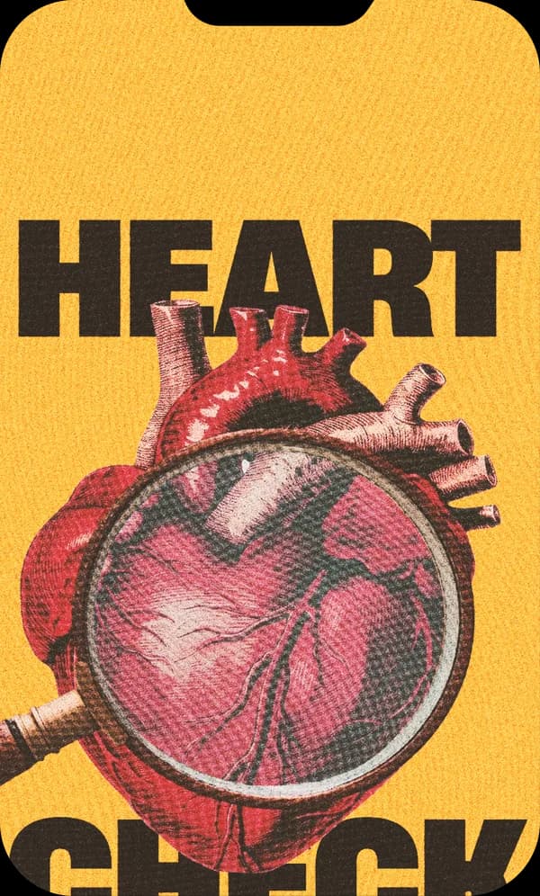 Sermon-series title graphic reading “Heart Check”